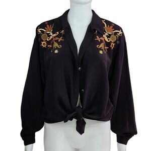 Vintage Impressions Western Embroidered Top Size 12